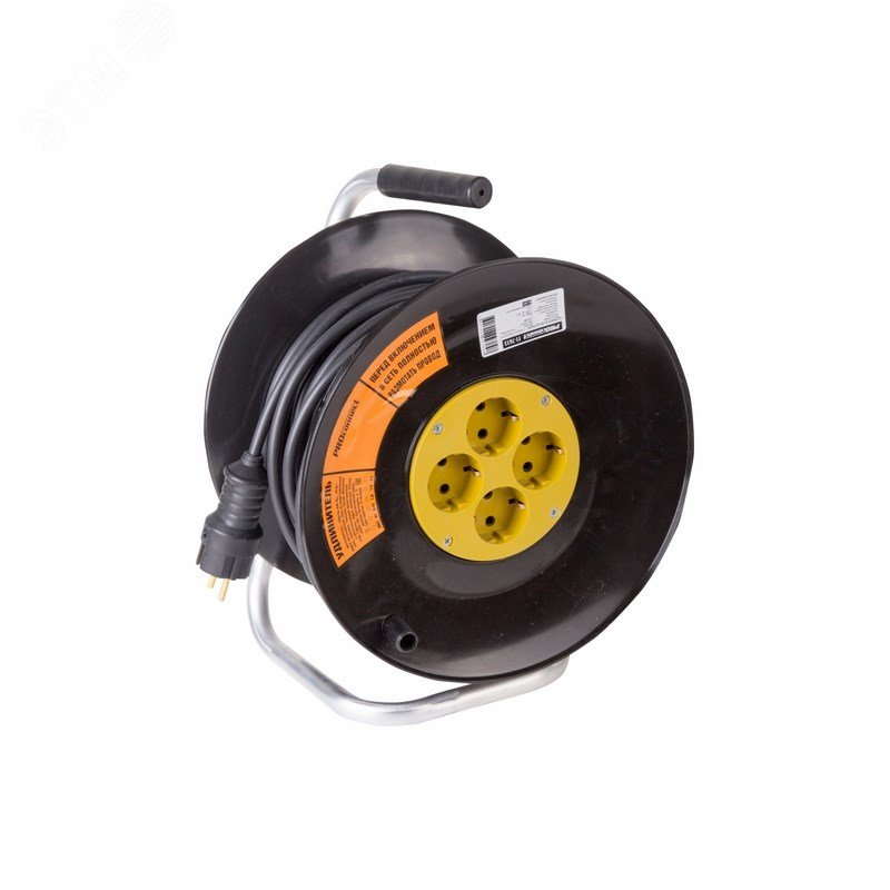 Изображение товара Удлинитель Rexant 11-7614 4 гнезда, 40 м, 2.5 мм2, 220 В, металл/пластик