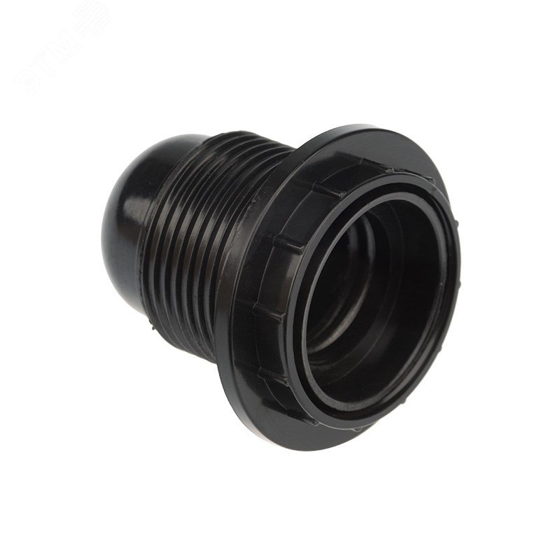 Изображение товара Карболитовый патрон с кольцом Е27 черный для светильников