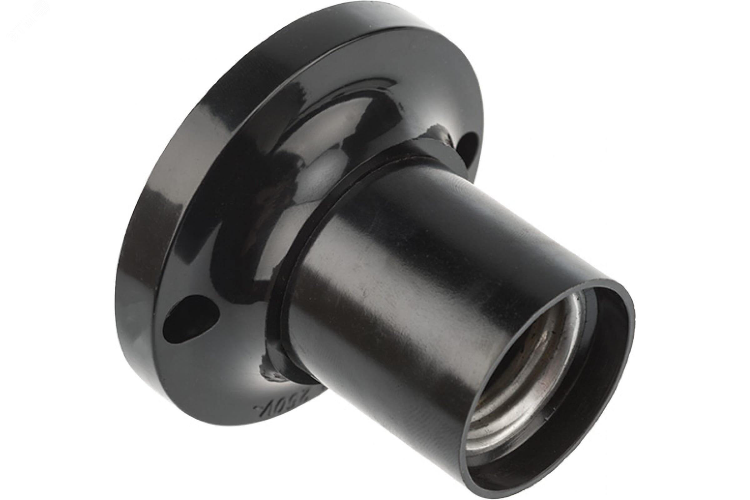 Изображение товара Карболитовый потолочный патрон Е27 черный для временного освещения