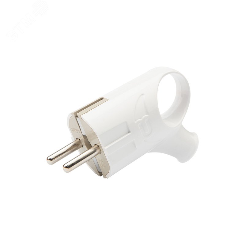 Изображение товара Вилка Евро угловая с з/к 16А белая разборная для бытовых электроприборов