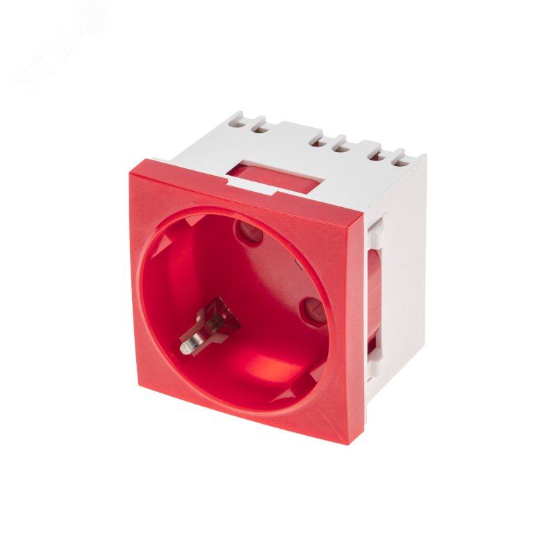 Изображение товара Электрическая розетка REXANT 45x45 CEE 7/4 16A красная