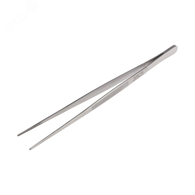 Изображение товара Пинцет прямой рифленый 200 мм профессиональный инструмент REXANT