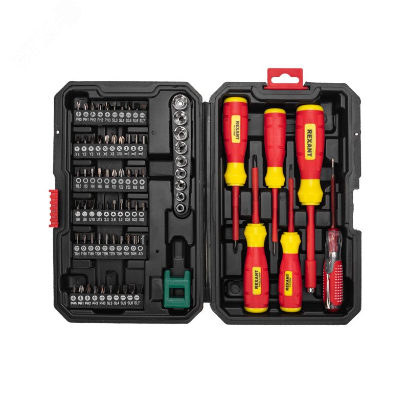 Изображение товара Набор диэлектрических отверток REXANT 76 предметов