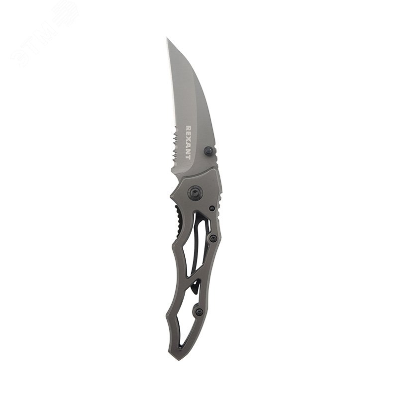 Нож складной Коготь полуавтоматический Titanium, REXANT 12-4906-2 REXANT