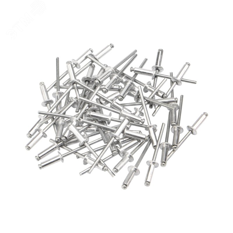 Изображение товара Заклепки вытяжные REXANT 4.8x8 мм 50 шт алюминий Универсальный крепеж