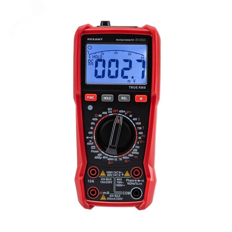 Изображение товара Мультиметр цифровой R135D REXANT высокоточный и многофункциональный
