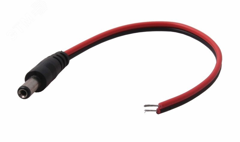 Изображение товара Разъем питания штекер 2.1х5.5x10мм с проводом 20см, (шт)