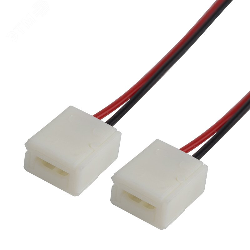 Изображение товара Коннектор соединительный (2 разъема) для одноцветных светодиодных лент с влагозащитой шириной 8 мм, длина 15 см LAMPER (шт)