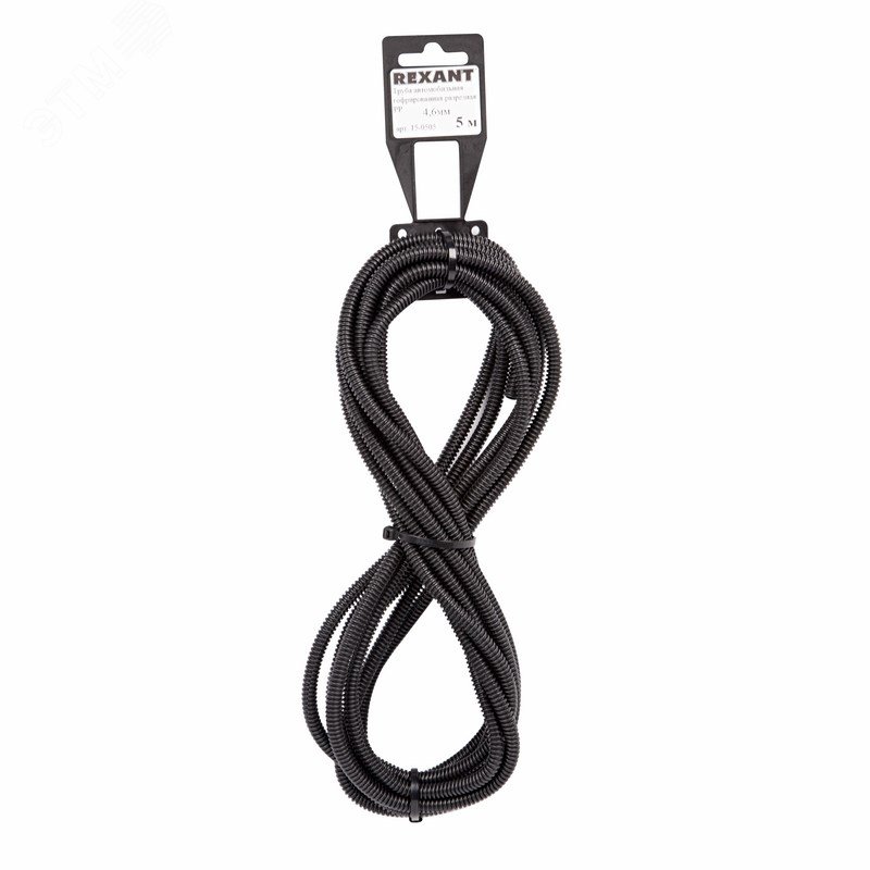 Изображение товара Труба гофрированная ПП d-4,7мм, разрезная (5 м) автомобильная (м)