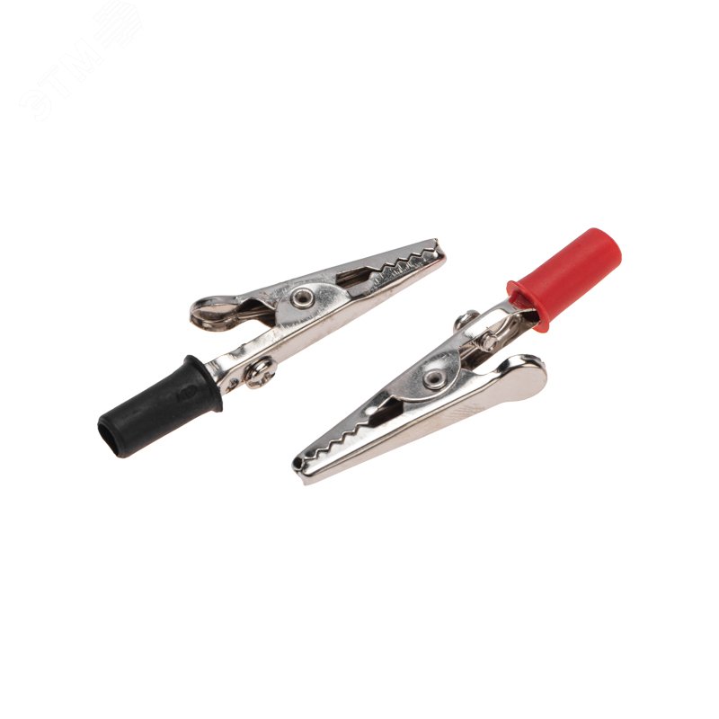 Изображение товара Зажим крокодил длина 53 мм ток 15A 2 шт. пакет БОПП, (упак)