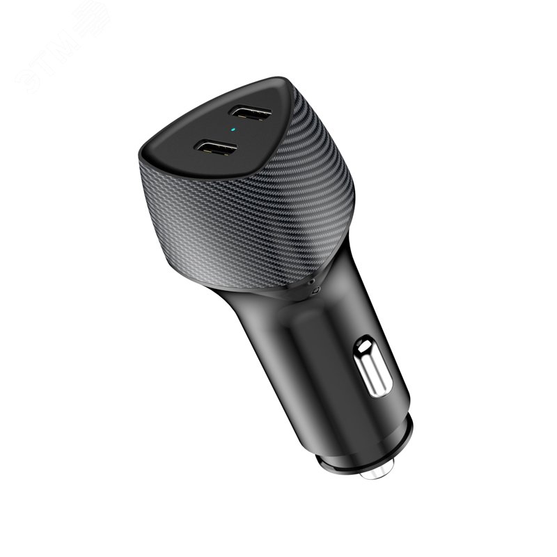 Изображение товара Автомобильное зарядное устройство 2 порта USB-C Power Delivery 40Вт черное