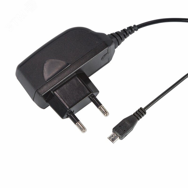Изображение товара Сетевое зарядное устройство microUSB 220В 1500mA черное 1.2м