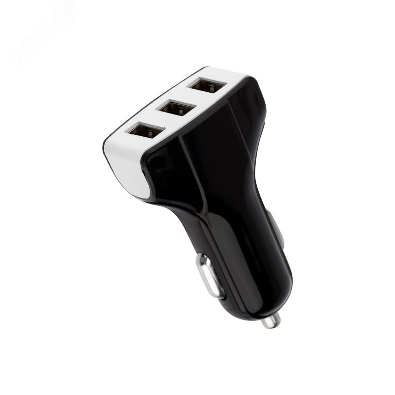 Изображение товара Зарядное устройство в прикуриватель 3 USB REXANT 1000mA черное
