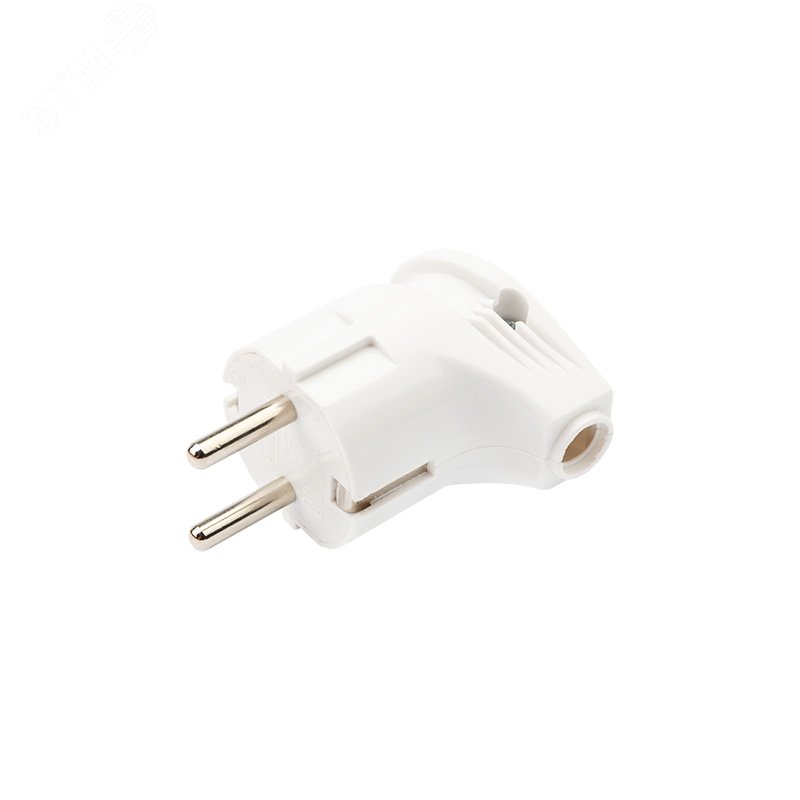 Изображение товара Вилка Евро угловая с заземлением 16А белая