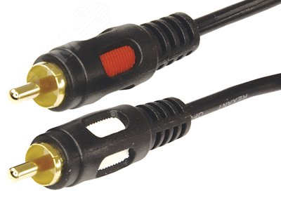 Изображение товара Шнур 2 RCA - 2 RCA, 1.5 м., черный GOLD (шт)