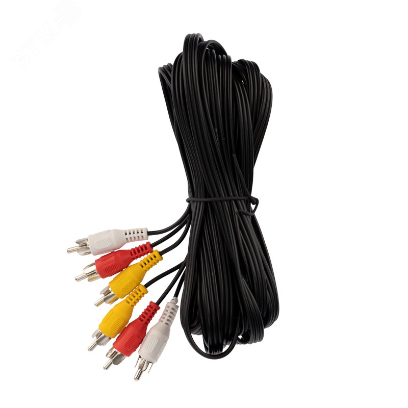Изображение товара Шнур 3 RCA - 3 RCA, 5 м., черный (шт)