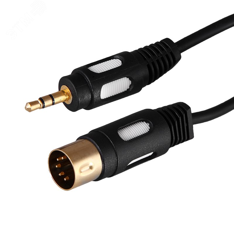 Изображение товара Шнур DIN 5 Pin Stereo 3.5 мм 1.5 м GOLD REXANT для аудиосигнала