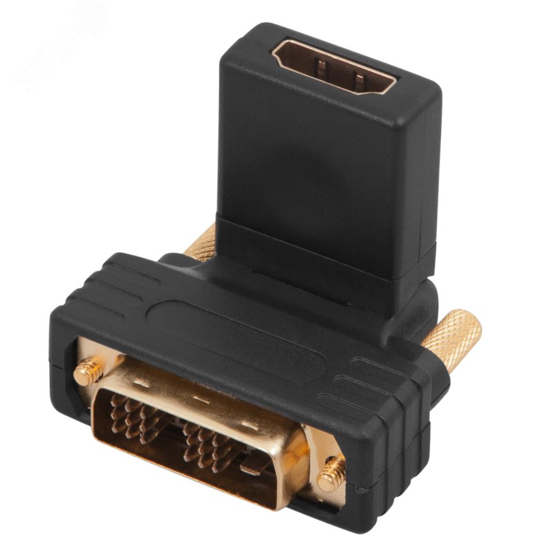 Переходник штекер DVI-D - гнездо HDMI, поворотный,, 17-6812 REXANT