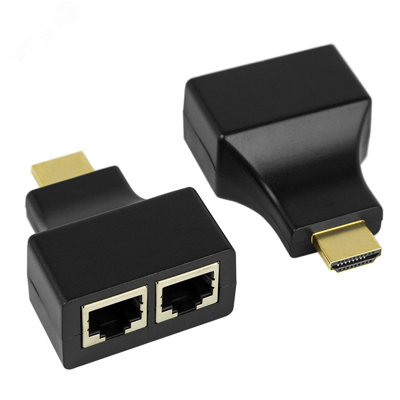 Изображение товара HDMI удлинитель по витой паре RJ-45 8P-8C 2 шт. для передачи сигнала до 30 м