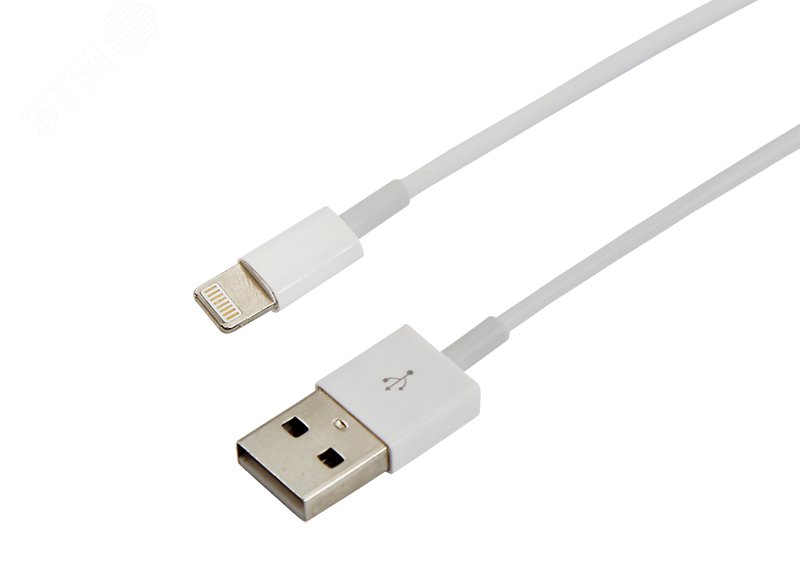 Кабель USB-Lightning для iPhone, PVC, 1mУстройство зарядное, ОРИГИНАЛ (чип MFI), 18-0000, 18-0000 REXANT