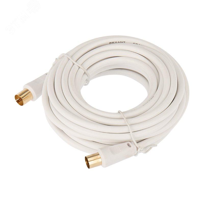 Изображение товара Шнур ТВ гнездо - ТВ штекер. длина 7 метров. белый, (шт)