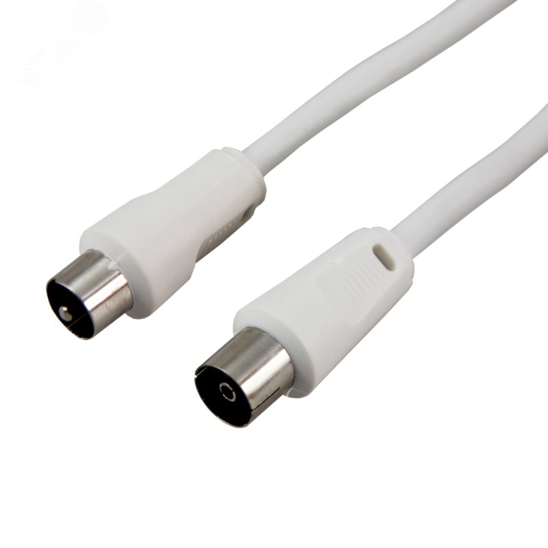 Изображение товара Шнур ТВ гнездо - ТВ штекер, длина 10 метров, белый, (шт)