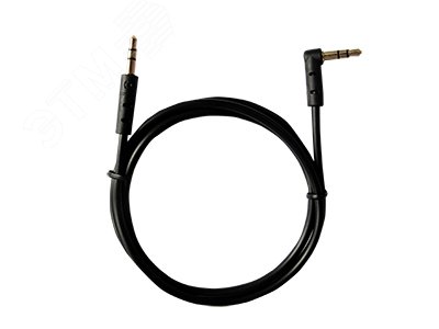 Изображение товара Аудио кабель 3.5 мм штекер-штекер угловой 1 м черный REXANT