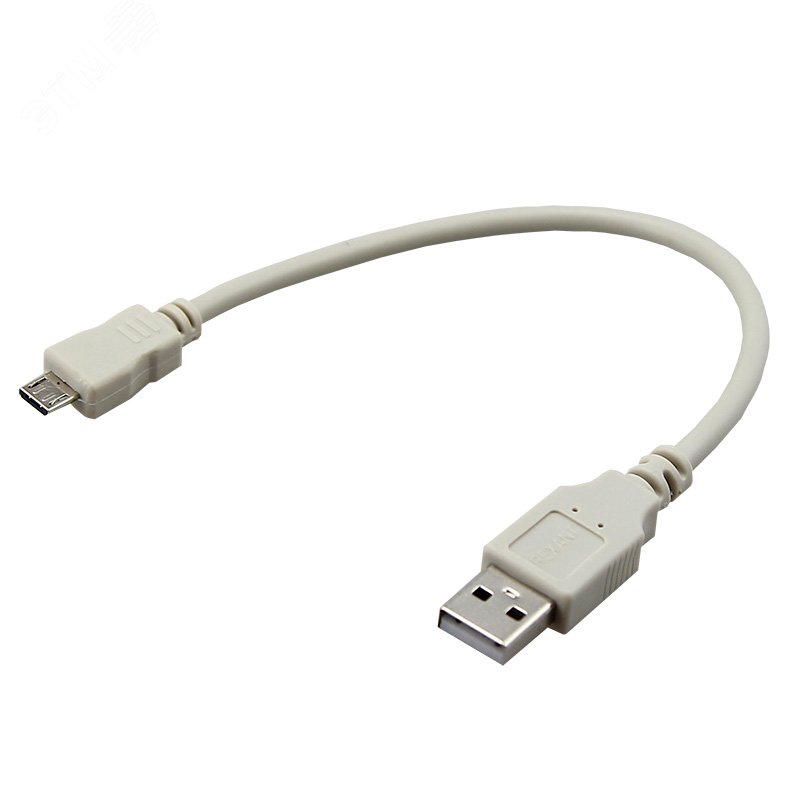 Кабель USB (шт. micro USB - шт. USB A) 0.2 м, серый, 18-1162, 18-1162 REXANT