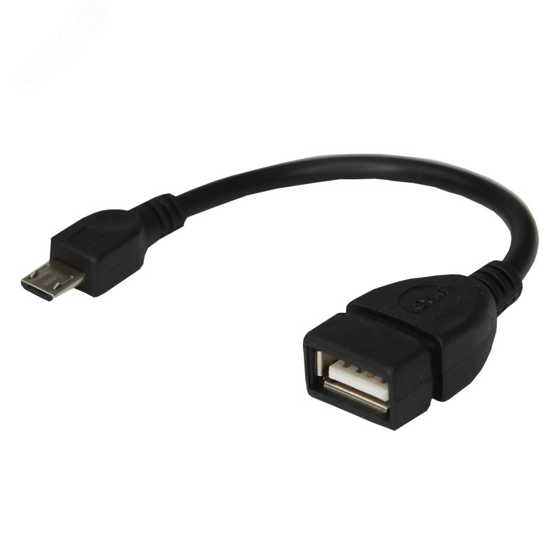 Изображение товара Кабель USB OTG micro USB на USB 0.15 м REXANT 18-1182 черный