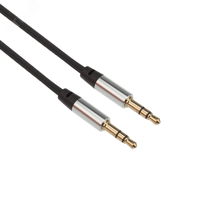 Изображение товара Аудио кабель AUX 3.5 мм шнур 1 м черный REXANT 18-4000