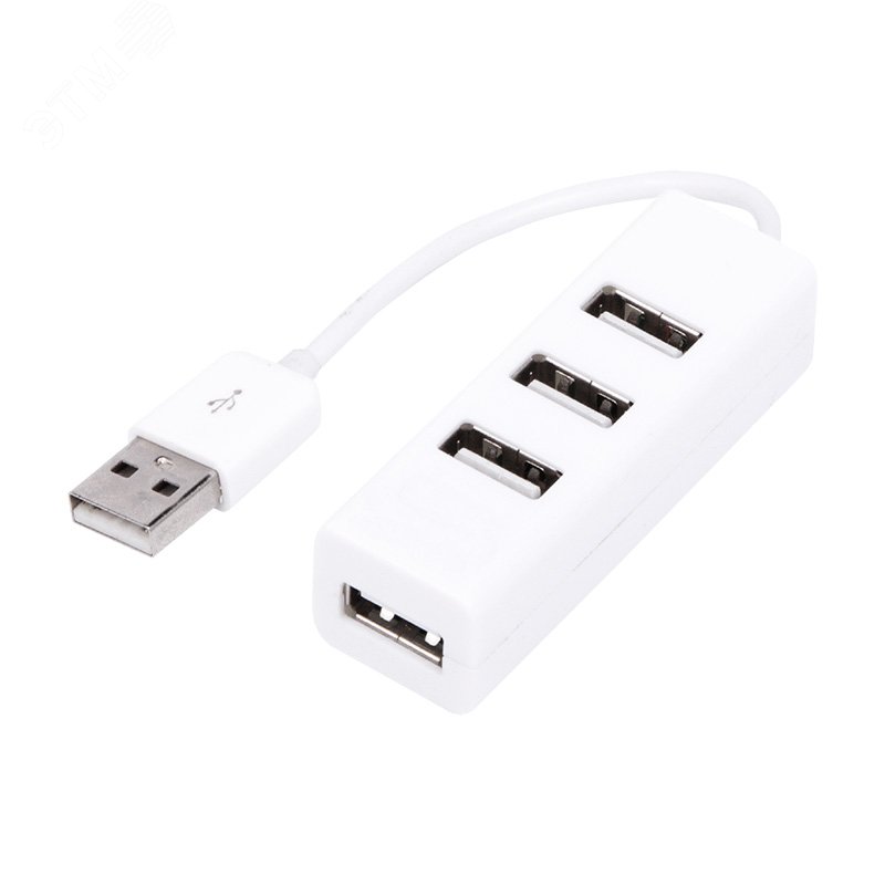 Изображение товара Разветвитель USB на 4 порта белый REXANT 18-4103-1, компактный и надежный