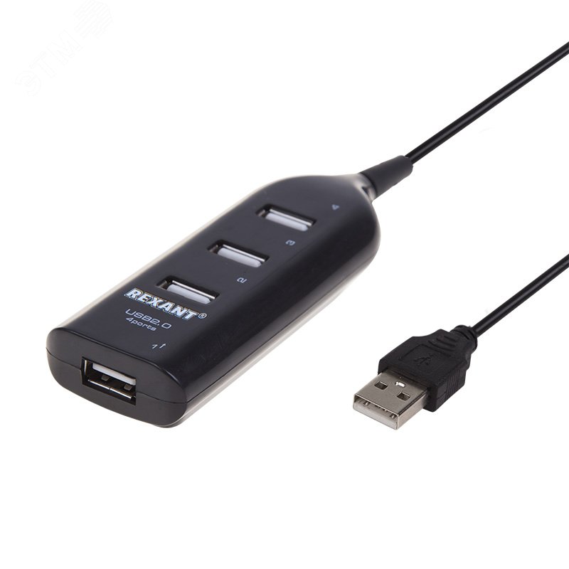 Разветвитель USB 2.0 на 4 порта,, 18-4105 REXANT