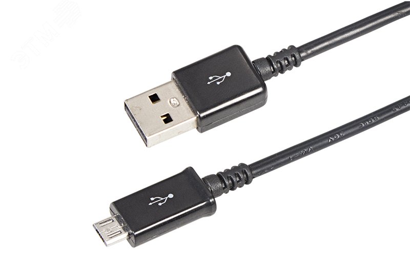 USB кабель micro USB, длинный штекер, 1м, черный, без индивидуальной упаковки, 18-4268-20 REXANT