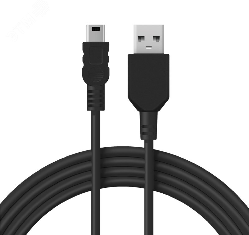 Изображение товара Кабель USB-mini USB, PVC, black, 1m, 18-4402, (шт)