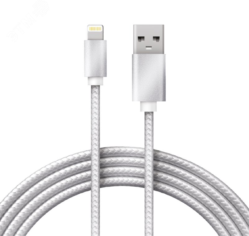 Изображение товара Кабель USB-Lightning 1 м с нейлоновой оплеткой REXANT 18-7051