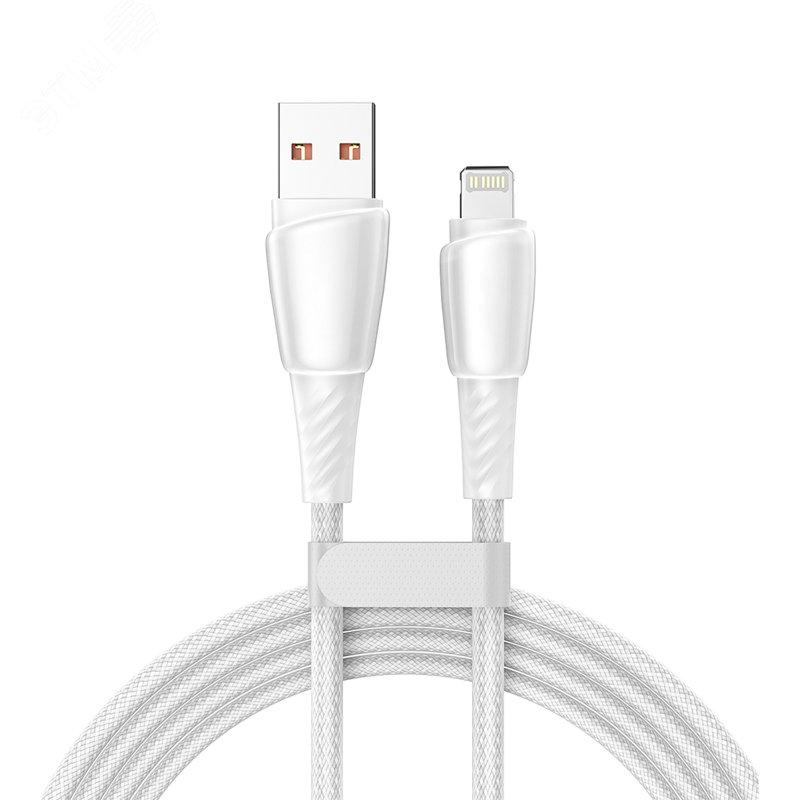 Изображение товара Кабель USB-A - Lightning для Apple, 2,4А, 1м, белый (шт)