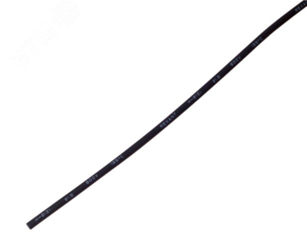 Термоусаживаемая трубка 1,0 0,5 мм, черная, упаковка 50 шт. по 1 м, REXANT 20-1006 REXANT