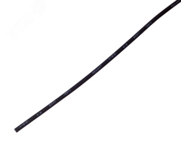 Термоусаживаемая трубка 1,5 0,75 мм, черная, упаковка 50 шт. по 1 м, REXANT 20-1506 REXANT