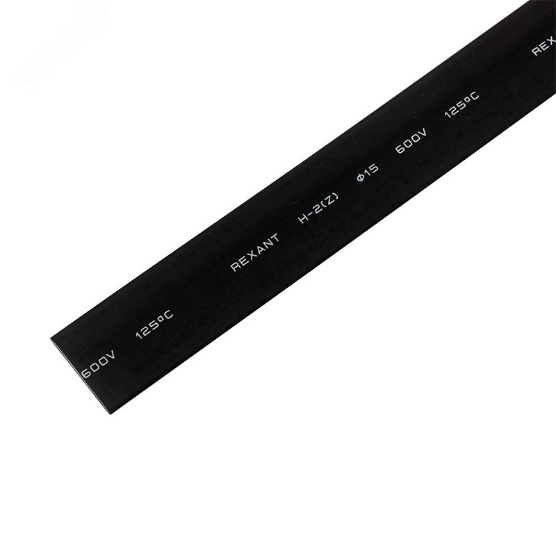 Термоусаживаемая трубка 15,0 7,5 мм, черная, упаковка 50 шт. по 1 м, REXANT 21-5006 REXANT
