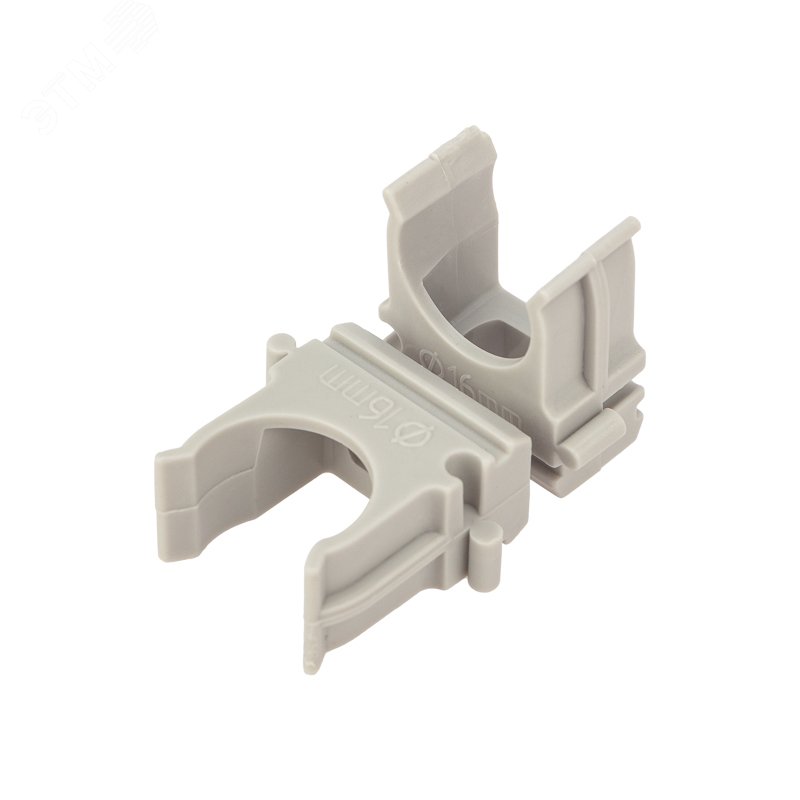 Изображение товара Крепеж-клипса для труб 16 мм серый REXANT 100 шт