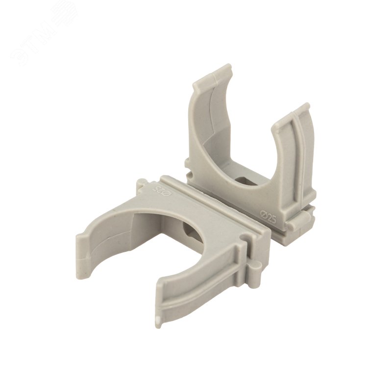 Изображение товара Крепеж-клипса для трубы 25 мм серый REXANT универсальный монтажный зажим