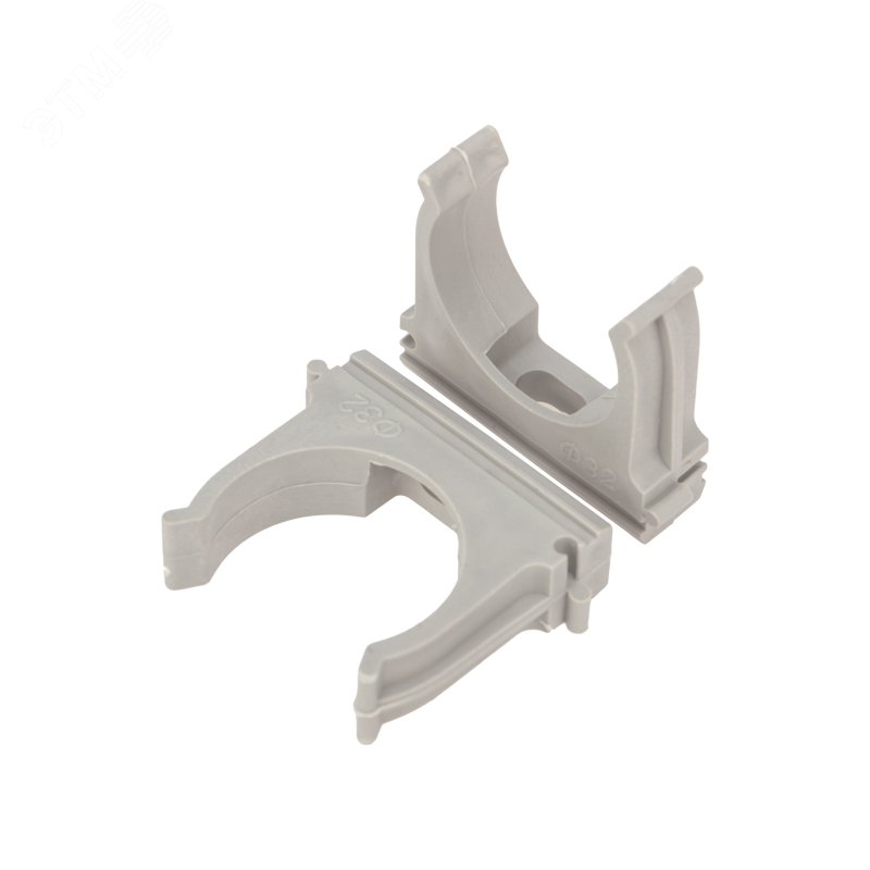 Изображение товара Крепеж-клипса для трубы 32 мм серый REXANT 10 шт. надежное крепление