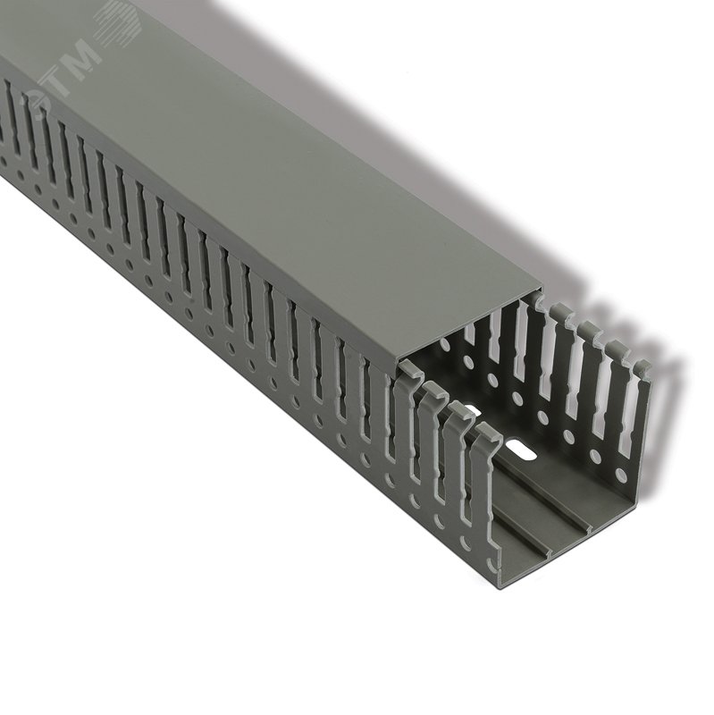 Кабель-канал перфорированный самоклеящийся 40х40 серый (паз 4мм, зуб 6мм) REXANT 28-5015 REXANT - превью