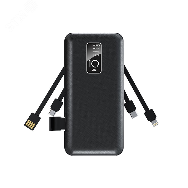 Изображение товара Устройство портативное зарядное Power Bank (аккумуляторная батарея) 10000 mAh, черное (шт) Изображение товара Устройство портативное зарядное Power Bank (аккумуляторная батарея) 10000 mAh, черное (шт)