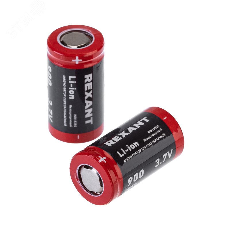 Изображение товара Аккумулятор Li-ion 18350 unprotected 900 mAH 3.7 В