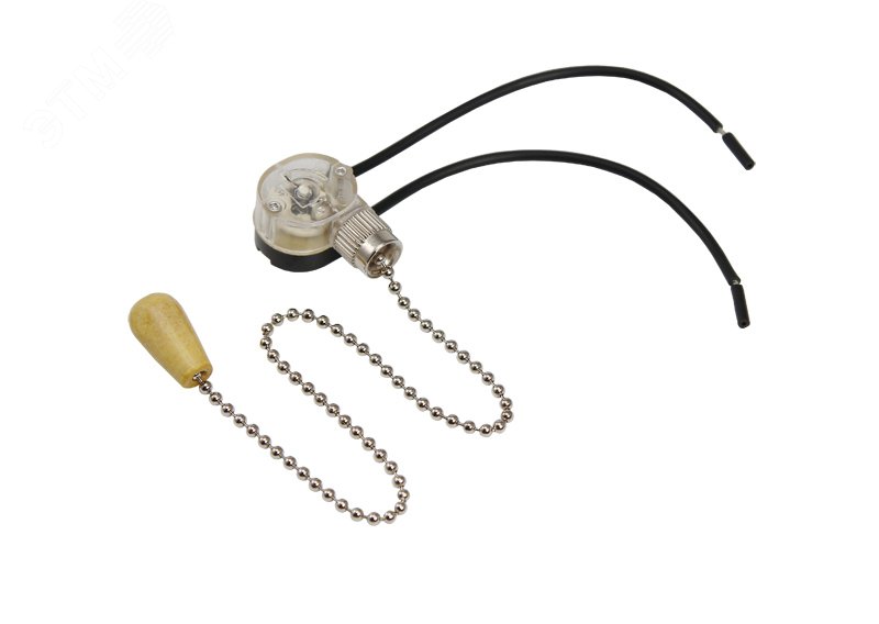 Выключатель для настенного светильника c проводом и деревянным наконечником ''Silver'' 32-0103 REXANT