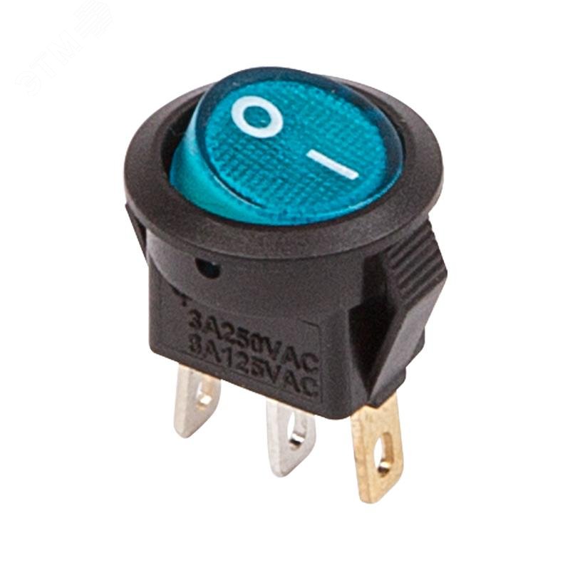Изображение товара Выключатель клавишный круглый 250V 3А с подсветкой ON-OFF REXANT