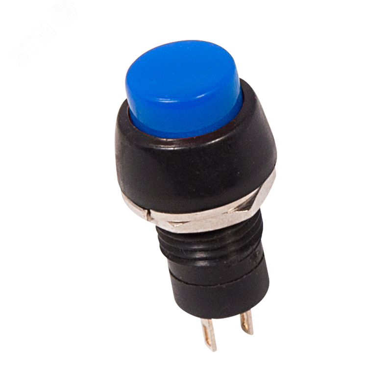 Изображение товара Выключатель-кнопка 250V 1А ON-OFF синяя Micro