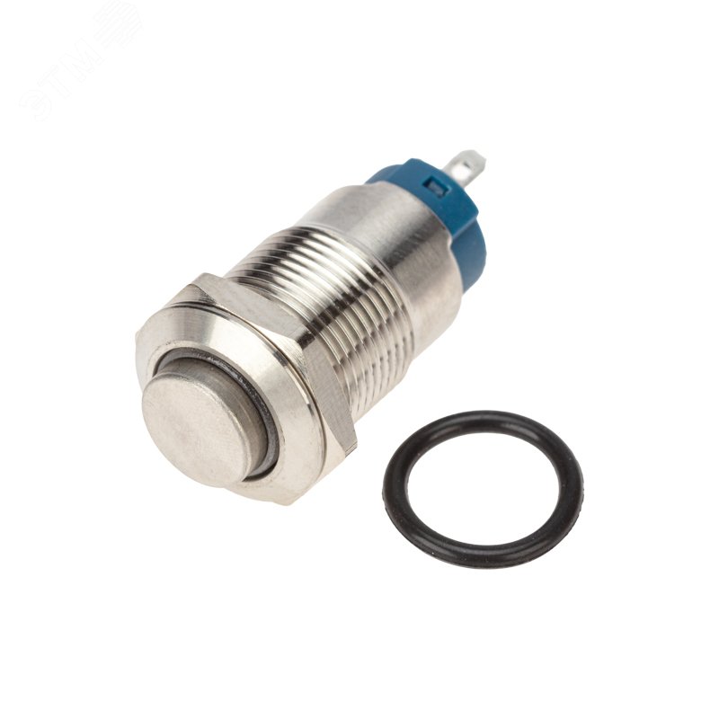 Изображение товара Кнопка антивандальная 12 12 В(LED) Фикс (4c) OFF-On синяя (A-12-С2) (шт)