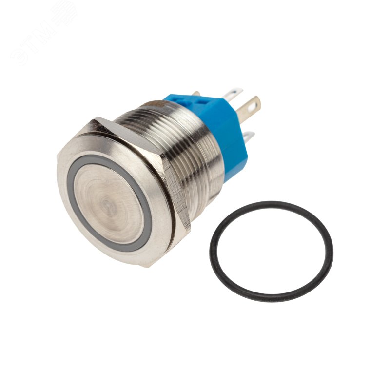 Изображение товара Кнопка антивандальная d22 250В Б/Фикс (6с) ON-OFF SUBSV зеленая REXANT